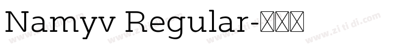 Namyv Regular字体转换